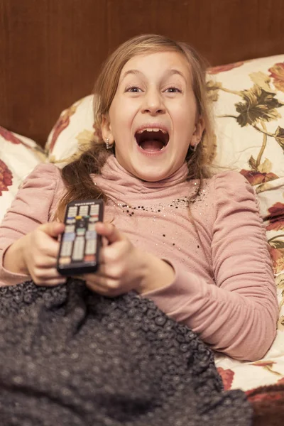 Little Girl Watching Bed Little Girl Watching — Stock Photo, Image