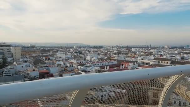 The couple on the observation deck — Stock Video