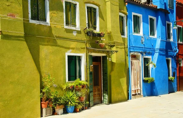 Burano sziget Velencében — Stock Fotó