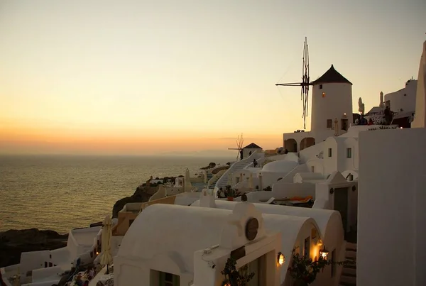 Evening and sunset in Oia — Stock Photo, Image