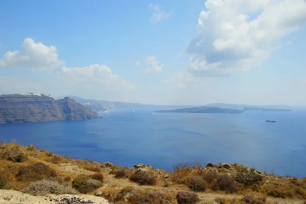 Santorini en el Mar Egeo — Foto de Stock