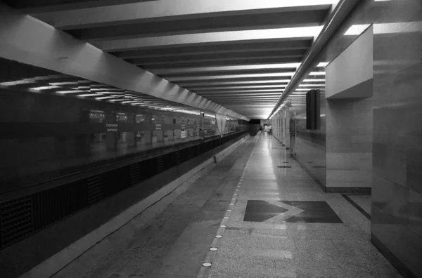 Fragmento del interior de la estación de metro Sportivnaya — Foto de Stock