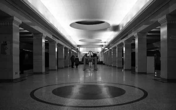 Fragmento do interior da estação de metro Sportivnaya — Fotografia de Stock