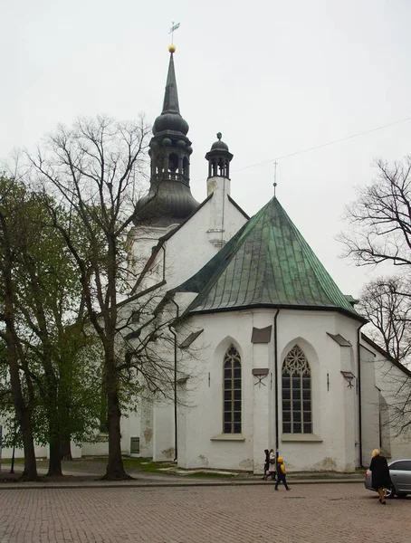 Interessante passeggiata nella parte storica di Tallinn — Foto Stock