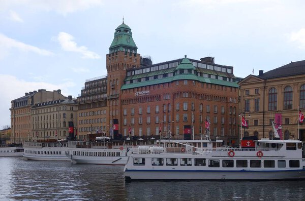 May Sunday walk in the center of Stockholm