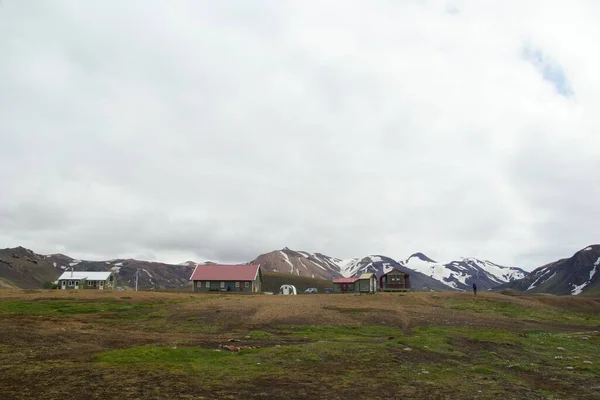 Захватывающая Летняя Прогулка Исландии Участок Alftavatn Botnar Path Torsmork National — стоковое фото