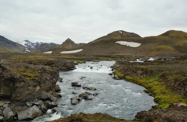 Alftavatn Botnar Torsmork National Park Una Fascinante Caminata Verano Islandia —  Fotos de Stock
