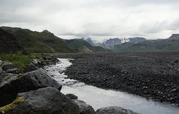 Alftavatn Botnar Torsmork National Park Дивовижний Літній Туризм Ісландії — стокове фото