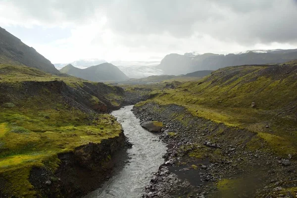 Fascinante Caminhada Verão Islândia Seção Rota Botnar Torsmork — Fotografia de Stock