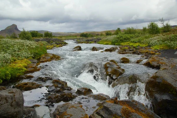 Una Interesante Fascinante Caminata Verano Islandia Sección Ruta Botnar Torsmork —  Fotos de Stock