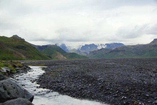 Захоплива Фантастична Літня Подорож Ісландії Ділянка Ботнар Торсморк — стокове фото