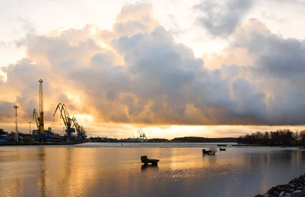 January Morning Vyborg View Old Town Port — Stock Photo, Image