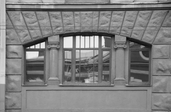 Edificio Art Nouveau Primera Línea Isla Vasilyevsky Casa Fragmento Fachada —  Fotos de Stock