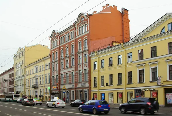 Art Nouveau Gebouw Lijn Van Vasilyevsky Island Huis Hoofdgevel — Stockfoto