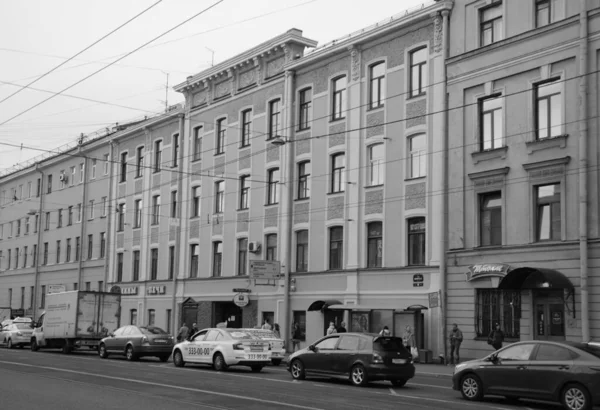 Edificio Liberty Sulla Linea Dell Isola Vasilyevsky Casa Facciata Principale — Foto Stock