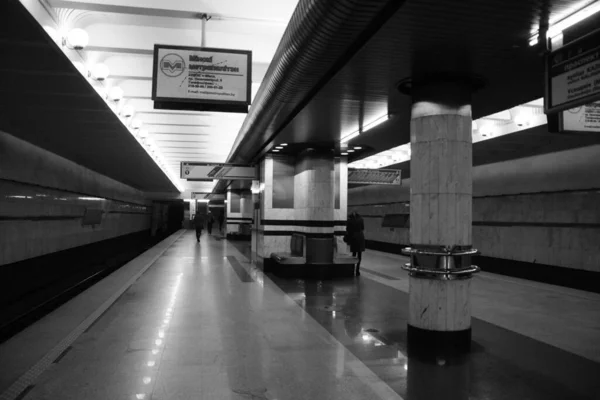 ミンスクの地下鉄駅Borisovskiyトラックの内部の断片 — ストック写真