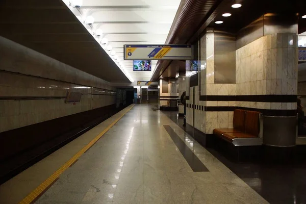 Fragment Des Innenraums Der Metrostation Borisovskiy Trakt Minsk — Stockfoto