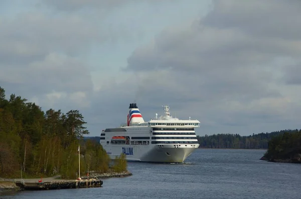 Fresca Mañana Primavera Viaje Ferry Capital Suecia — Foto de Stock