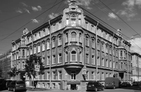 Art Nouveau Building 6Th Krasnoarmeyskaya House Main Facades Corner House — Stock Photo, Image