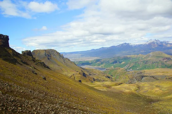 Дивовижний Літній Туризм Ісландії — стокове фото