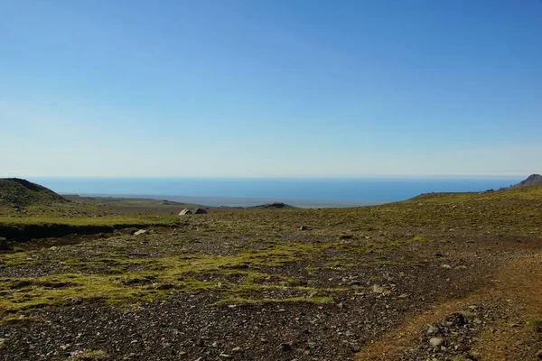 Faszinierende Sommerwanderung Island Land Der Vulkane Berge Gletscher Und Wasserfälle — Stockfoto