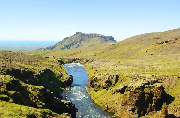 Una Fascinante Caminata Verano Islandia País Los Volcanes Montañas Glaciares —  Fotos de Stock