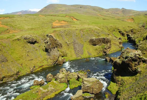 Τμήμα Του Μονοπατιού Skogau Falls Vic Χωριό Μια Συναρπαστική Καλοκαιρινή — Φωτογραφία Αρχείου