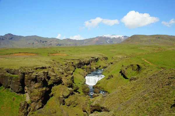 Τμήμα Του Μονοπατιού Skogau Falls Vic Χωριό Μια Συναρπαστική Καλοκαιρινή — Φωτογραφία Αρχείου