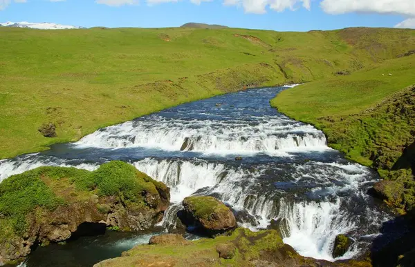 Τμήμα Του Μονοπατιού Skogau Falls Vic Χωριό Μια Συναρπαστική Καλοκαιρινή — Φωτογραφία Αρχείου