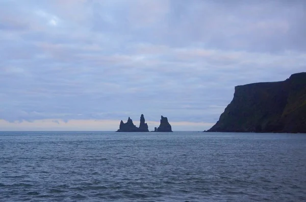 Захватывающая Летняя Прогулка Исландии Стране Вулканов Гор Ледников Водопадов Вечерняя — стоковое фото