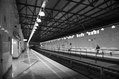 St. Petersburg 'daki Shushary metro istasyonunun bir parçası.