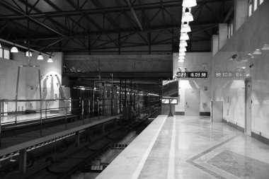 St. Petersburg 'daki Shushary metro istasyonunun bir parçası.