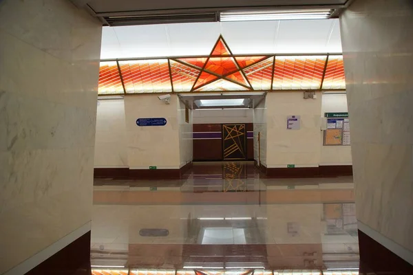 Fragment Interior Metro Station Prospekt Slavy Petersburg — Stock Photo, Image