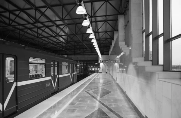 Fragmento Del Interior Estación Metro Shushary San Petersburgo — Foto de Stock