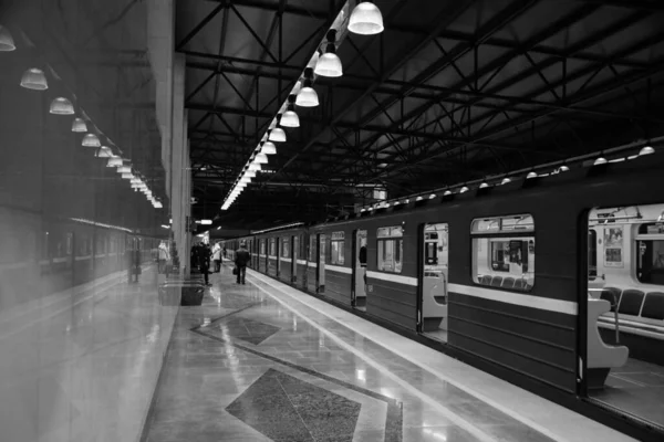 Ein Fragment Des Innenraums Der Bahn Station Shushary Petersburg — Stockfoto