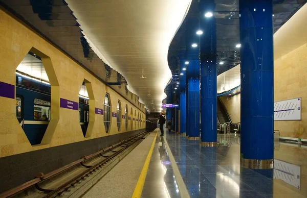 Fragment Intérieur Station Métro Dunayskaya Saint Pétersbourg — Photo