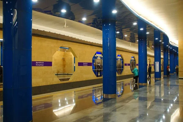 Fragment Interiéru Stanice Metra Dunajskaja Petrohradě — Stock fotografie