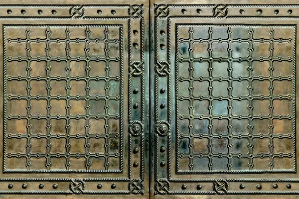 Gates vintage bronze steel texture — Stock Photo, Image