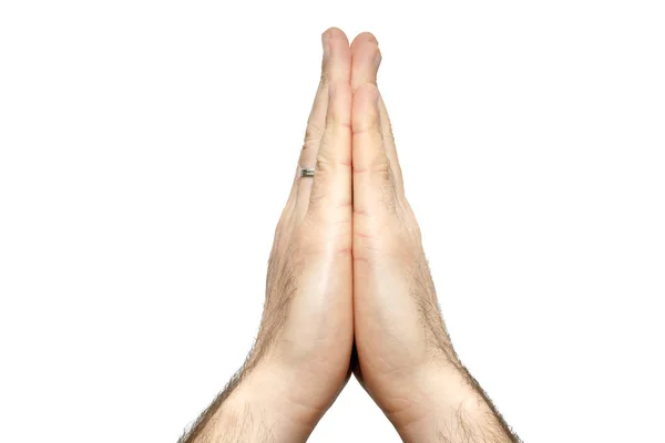 Din işareti adam bilek izole dua
