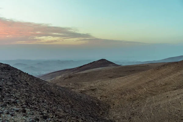 Manhã mágica amanhecer no deserto judeano Israel — Fotografia de Stock