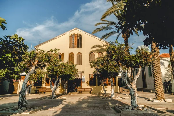 Izrael starego budynku w neve tzedek. Miejscowość turystyczna w Tel-Avivie — Zdjęcie stockowe