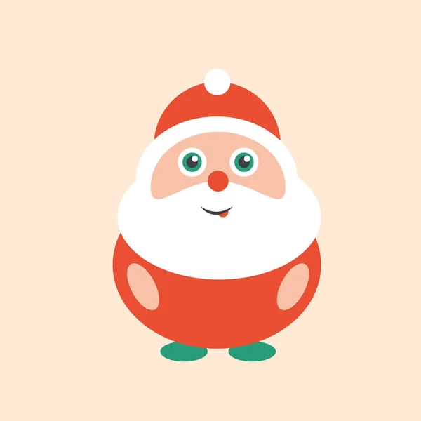 Mignon et heureux sourire moderne santa clause art — Image vectorielle