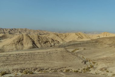 Musevi çölde İsrail ölü deniz kenarında Manzaralı