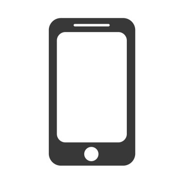 Simgesi tasarım siyah modern dokunmatik telefon.