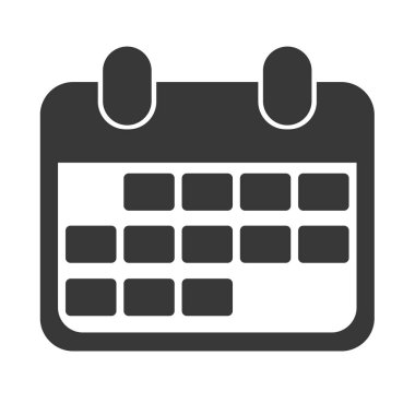 Siyah arka tasarımı takvim simgesini iş için