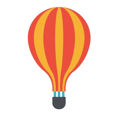 Hava seyahat balonu simgesini simge sanat tasarımı.