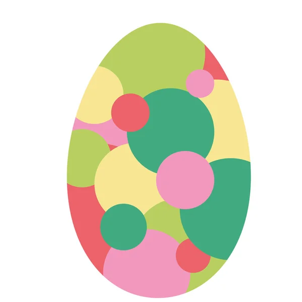 Adorno abstracto en el huevo de Pascua. Símbolo de primavera — Vector de stock