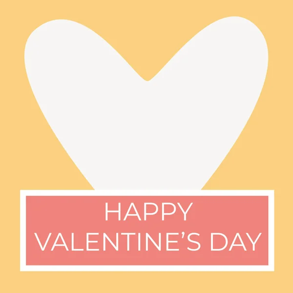 Sevgililer günü kartı kalp ile tasarım ve çerçevede işaret. — Stok Vektör