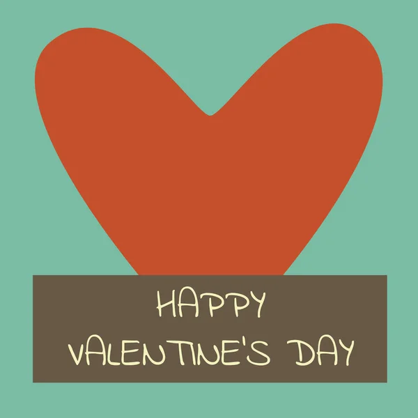 Sevgililer günü kartı kalp ile tasarım ve çerçevede işaret. — Stok Vektör