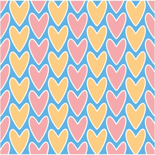 Design des Valentinstags Symbol rotes Herz. abstrakte dekorative nahtlose romantische Muster. — Stockvektor
